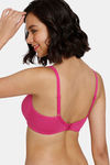 Zivame Double Layered Non Wired Full Coverage Post Breast Surgery Bra - Fuchsia Red — thumbnail 2
